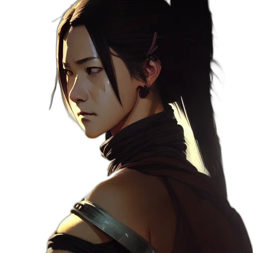 face, staff, dragon, weapon transparent PNG cut-out