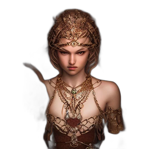 jewelry, crown, face, staff transparent PNG cut-out
