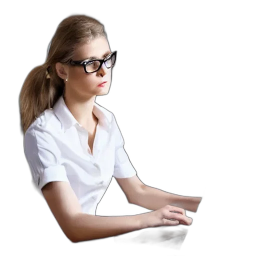 staff, 3d render, photorealistic, woman transparent PNG cut-out