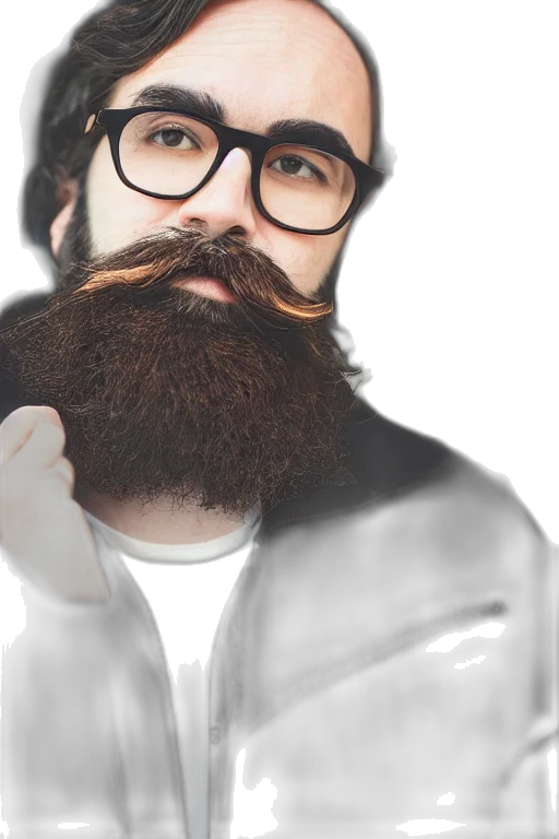 face, hair, jacket, mask transparent PNG cut-out