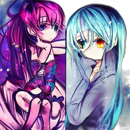 anime, pixel art, vaporwave, fantasy art transparent PNG cut-out