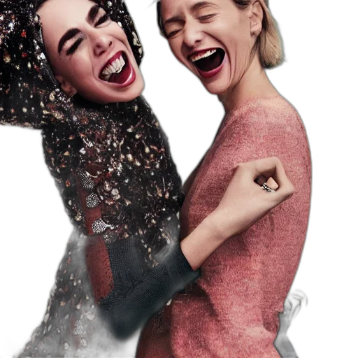 close, two, fashion, models transparent PNG cut-out