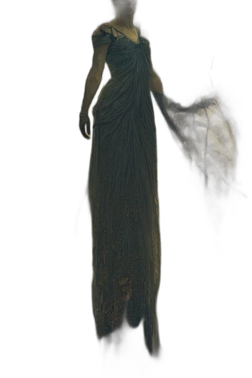 dress, staff, creature, jewelry transparent PNG cut-out
