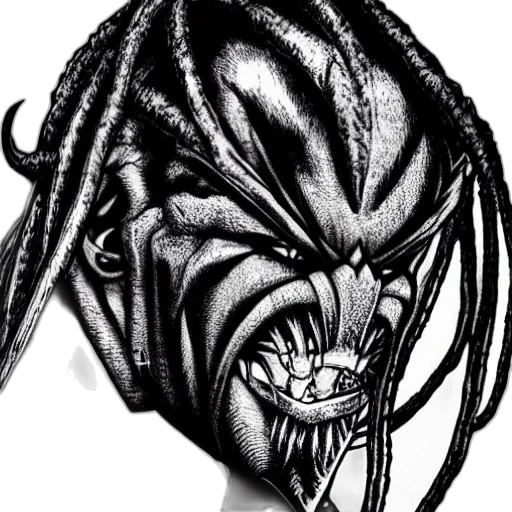 creature, face, mask, hair transparent PNG cut-out