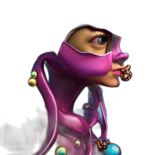 robot, creature, jewelry, staff transparent PNG cut-out