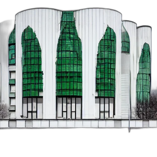 building, 3d render, concept art, photorealistic transparent PNG cut-out