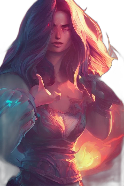 fantasy art, concept art, comic book art, anime transparent PNG cut-out