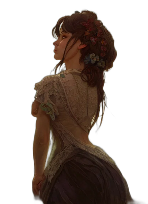 dress, crown, face, hat transparent PNG cut-out