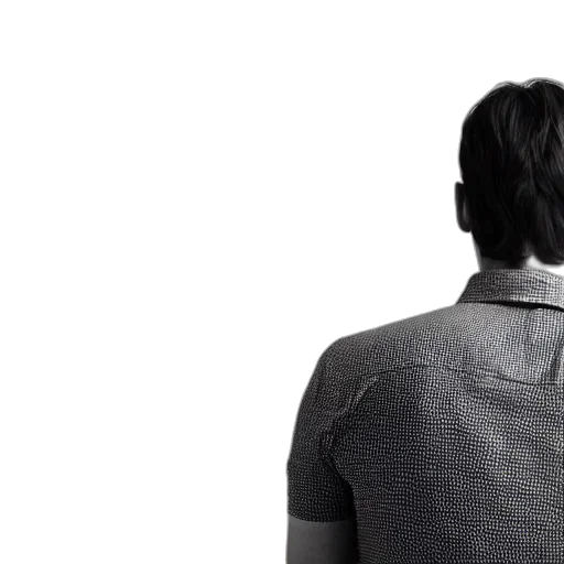 jacket, robot, hair, staff transparent PNG cut-out
