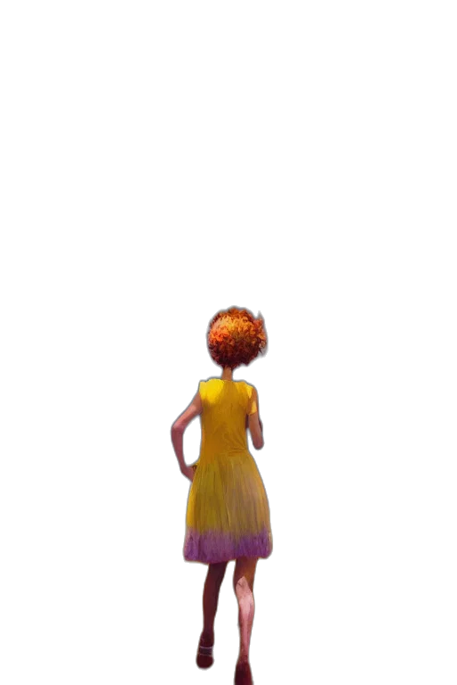dress, hair, robot, crown transparent PNG cut-out