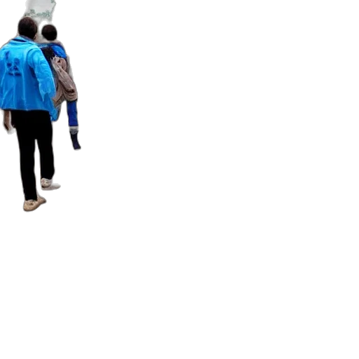 jacket, staff, umbrella, robot transparent PNG cut-out
