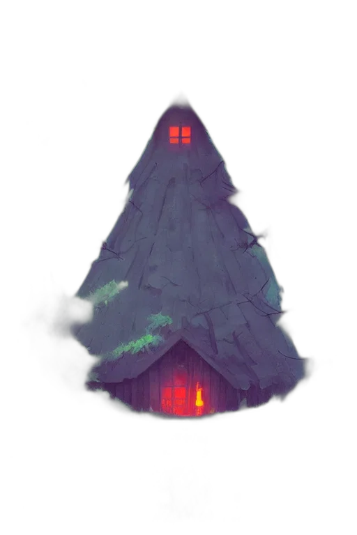 tree, building, hat, concept art transparent PNG cut-out
