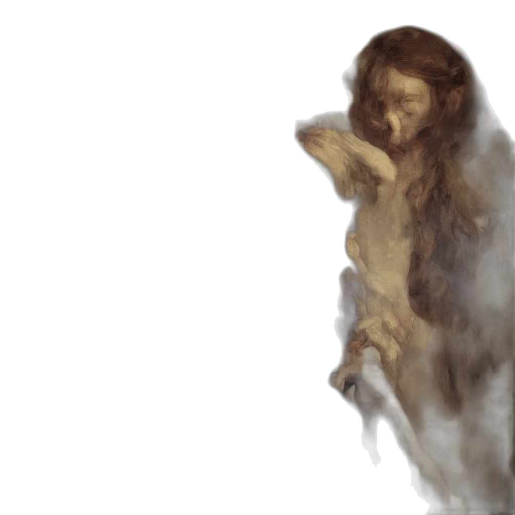 creature, face, hair, concept art transparent PNG cut-out
