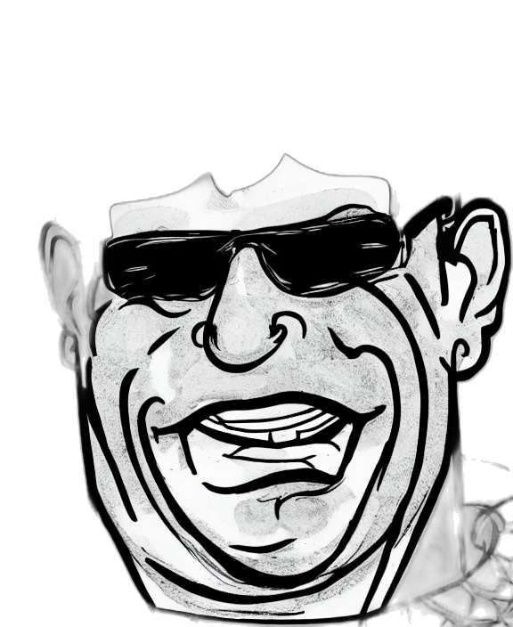 face, cartoon, photorealistic, pencil sketch transparent PNG cut-out