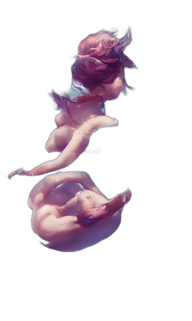 creature, hair, dress, concept art transparent PNG cut-out