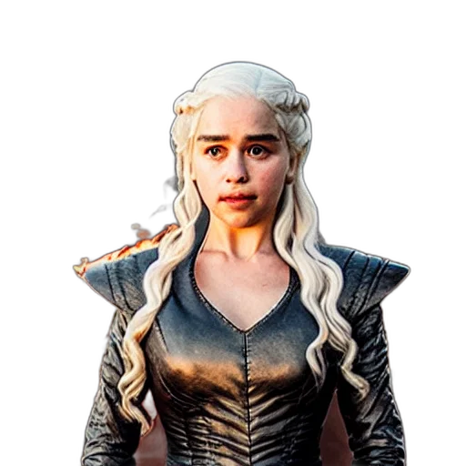 dragon, dress, face, staff transparent PNG cut-out