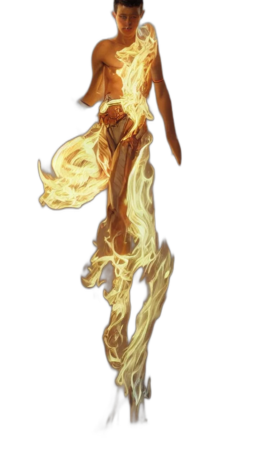 dress, staff, dragon, concept art transparent PNG cut-out