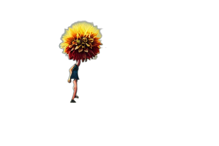 flower, hair, staff, umbrella transparent PNG cut-out