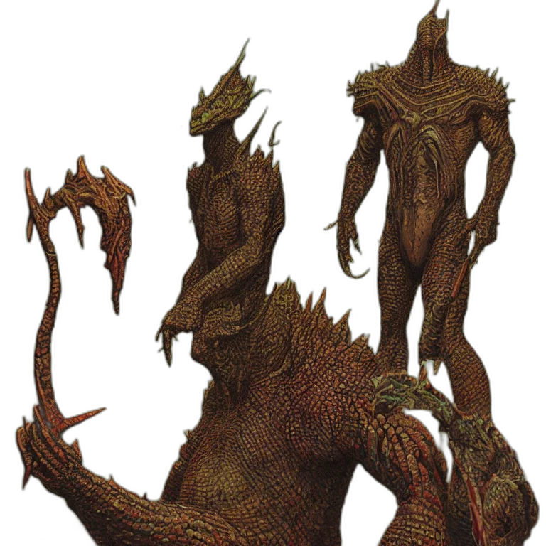 dragon, creature, staff, animal transparent PNG cut-out