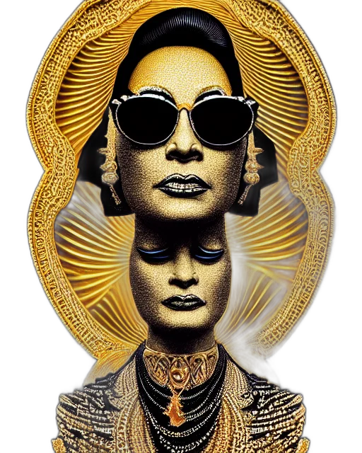 jewelry, mask, face, golden transparent PNG cut-out
