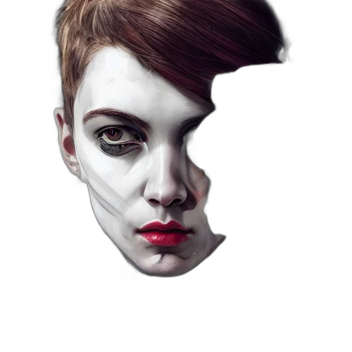 face, mask, robot, crown transparent PNG cut-out