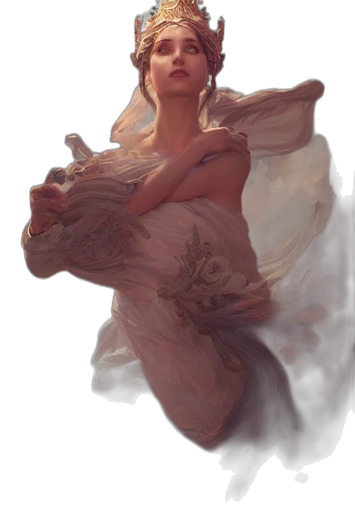 dress, dragon, creature, crown transparent PNG cut-out