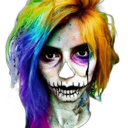 face, mask, hair, photorealistic transparent PNG cut-out