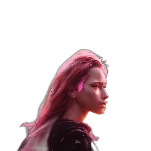 face, jacket, hair, mask transparent PNG cut-out
