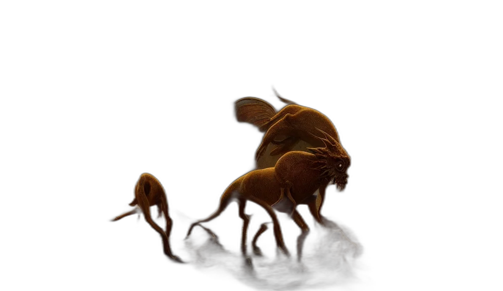 creature, animal, dragon, concept art transparent PNG cut-out