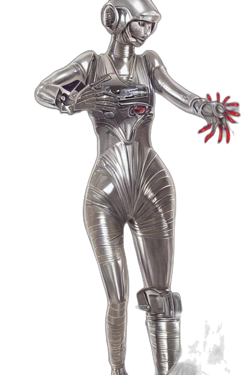 robot, concept art, 3d render, comic book art transparent PNG cut-out