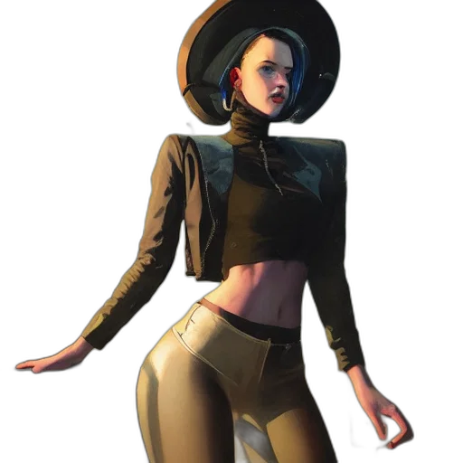 jacket, hat, staff, concept art transparent PNG cut-out