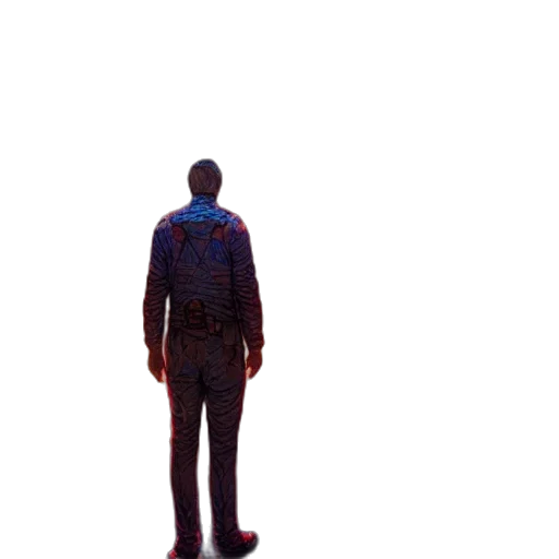 robot, jacket, staff, mask transparent PNG cut-out