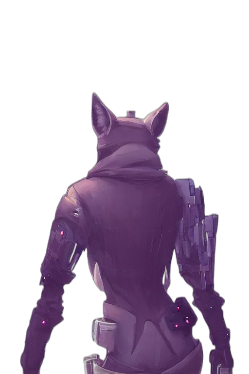 robot, jacket, mask, staff transparent PNG cut-out
