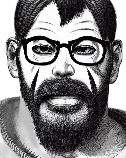 face, cartoon, comic book art, pencil sketch transparent PNG cut-out