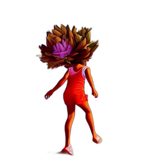 hair, creature, flower, mask transparent PNG cut-out