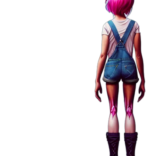 dress, jacket, hair, creature transparent PNG cut-out