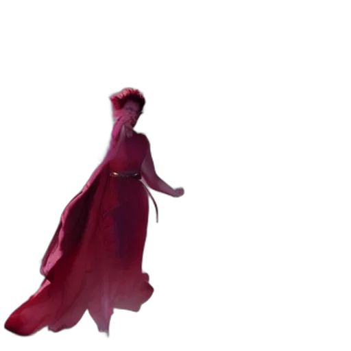 dress, creature, staff, crown transparent PNG cut-out