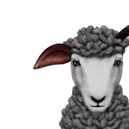 animal, 3d render, photorealistic, portrait transparent PNG cut-out