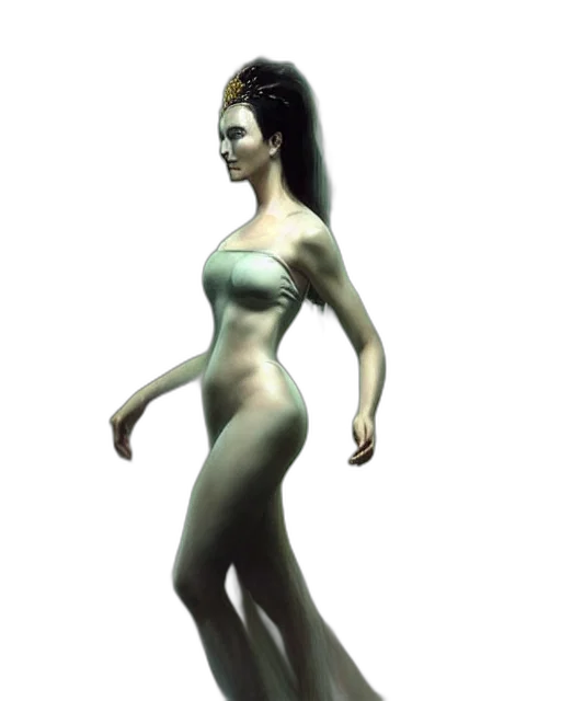 dress, robot, creature, 3d render transparent PNG cut-out