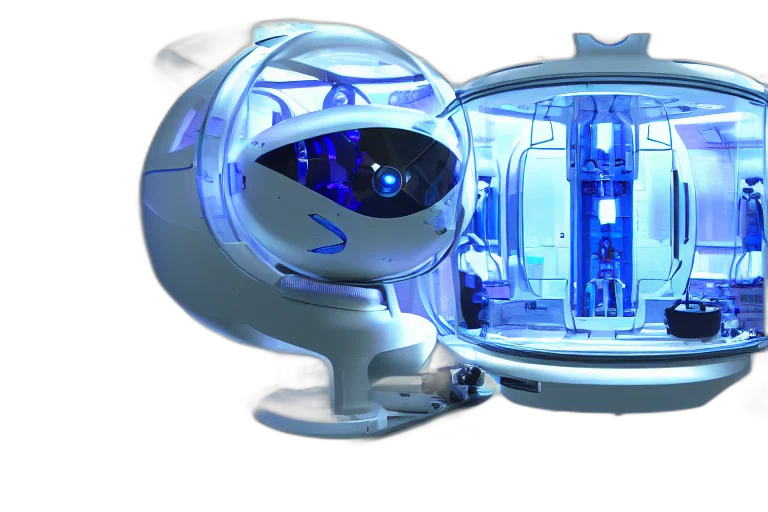 robot, 3d render, concept art, cyberpunk transparent PNG cut-out