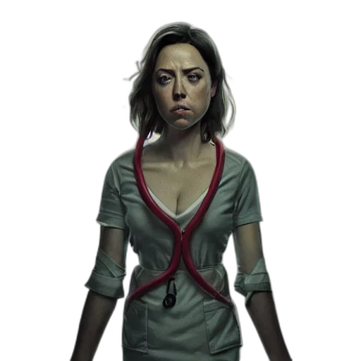 staff, dress, face, creature transparent PNG cut-out