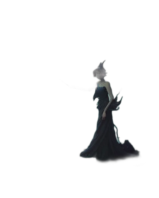 dress, staff, crown, dragon transparent PNG cut-out