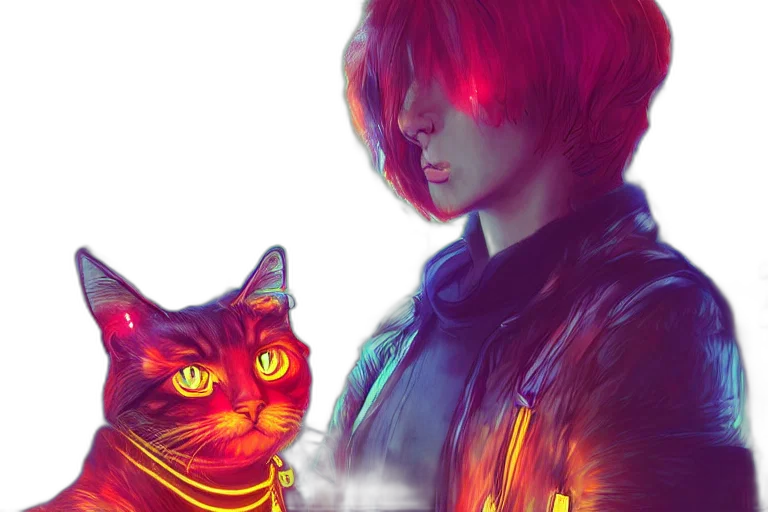 jacket, cyberpunk, fantasy art, concept art transparent PNG cut-out
