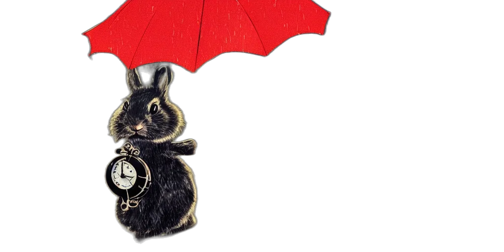 umbrella, photorealistic, rain, time transparent PNG cut-out