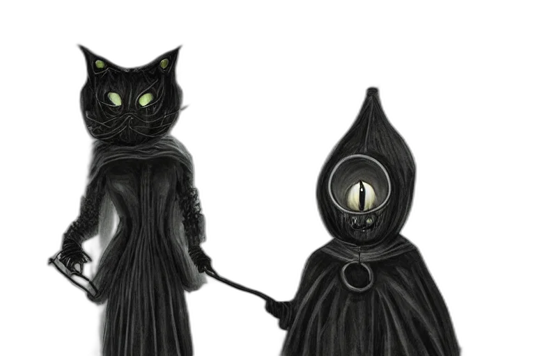 dress, staff, mask, concept art transparent PNG cut-out
