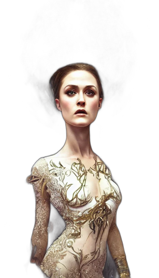 dress, jewelry, crown, face transparent PNG cut-out