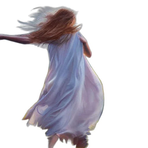 hair, dress, creature, concept art transparent PNG cut-out