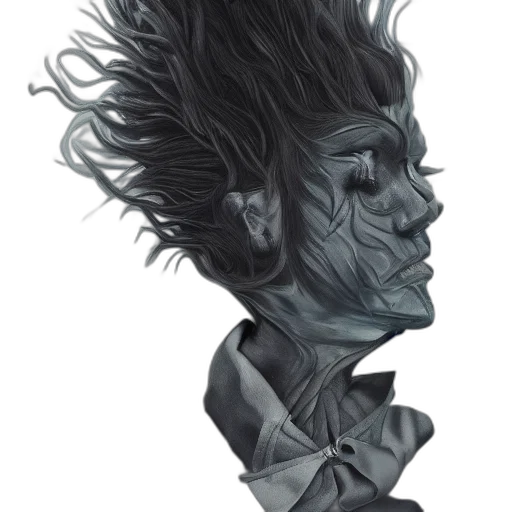 face, mask, hair, creature transparent PNG cut-out