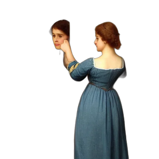 dress, staff, hat, face transparent PNG cut-out