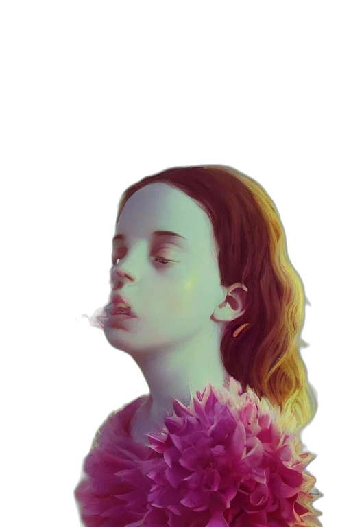face, mask, flower, crown transparent PNG cut-out